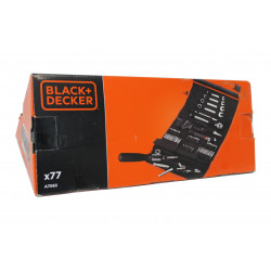 BLACK+DECKER Mechaniker-Set mit Rolltasche, 77-teilig,...