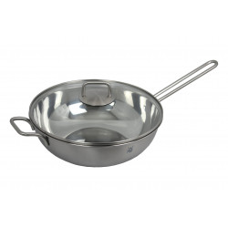 WMF SELECTit! X-Ply Wok mit Glasdeckel, 30cm, Cromargan®...