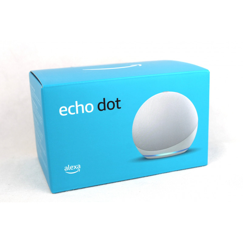 Smarter Lautsprecher mit Uhr und Alexa weiß 4. Gen Amazon Echo Dot OVP neu 